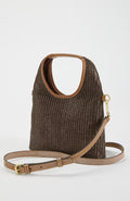 Straw & Leather Convertible Crossbody