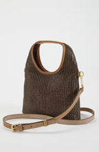 Straw & Leather Convertible Crossbody