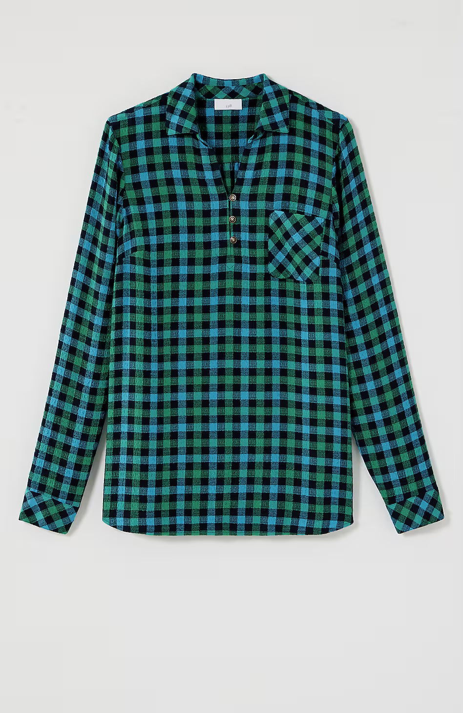 Soft-Textured Plaid Popover