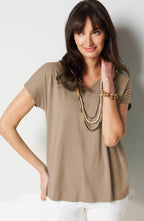 Luxe Supima® Pleat-Back Tee