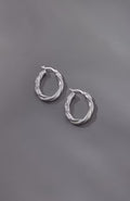Sterling Silver Twist Hoops