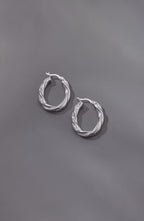 Sterling Silver Twist Hoops