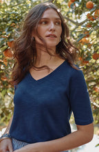 Pima-Slub Elbow-Sleeve Tee