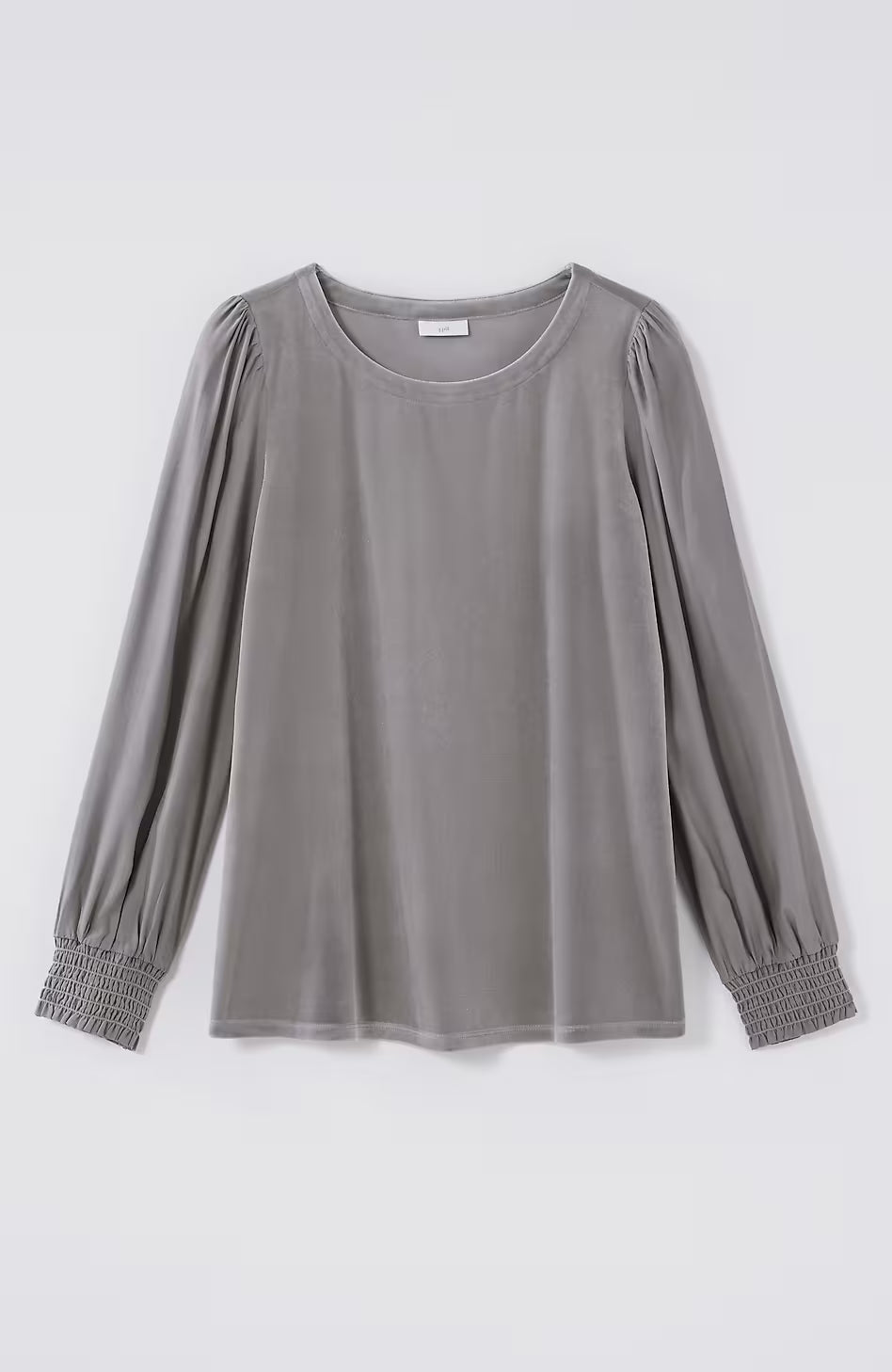 Velour Mixed-Media Top