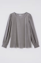 Velour Mixed-Media Top