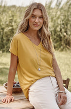 Luxe Supima® Pleat-Back Tee