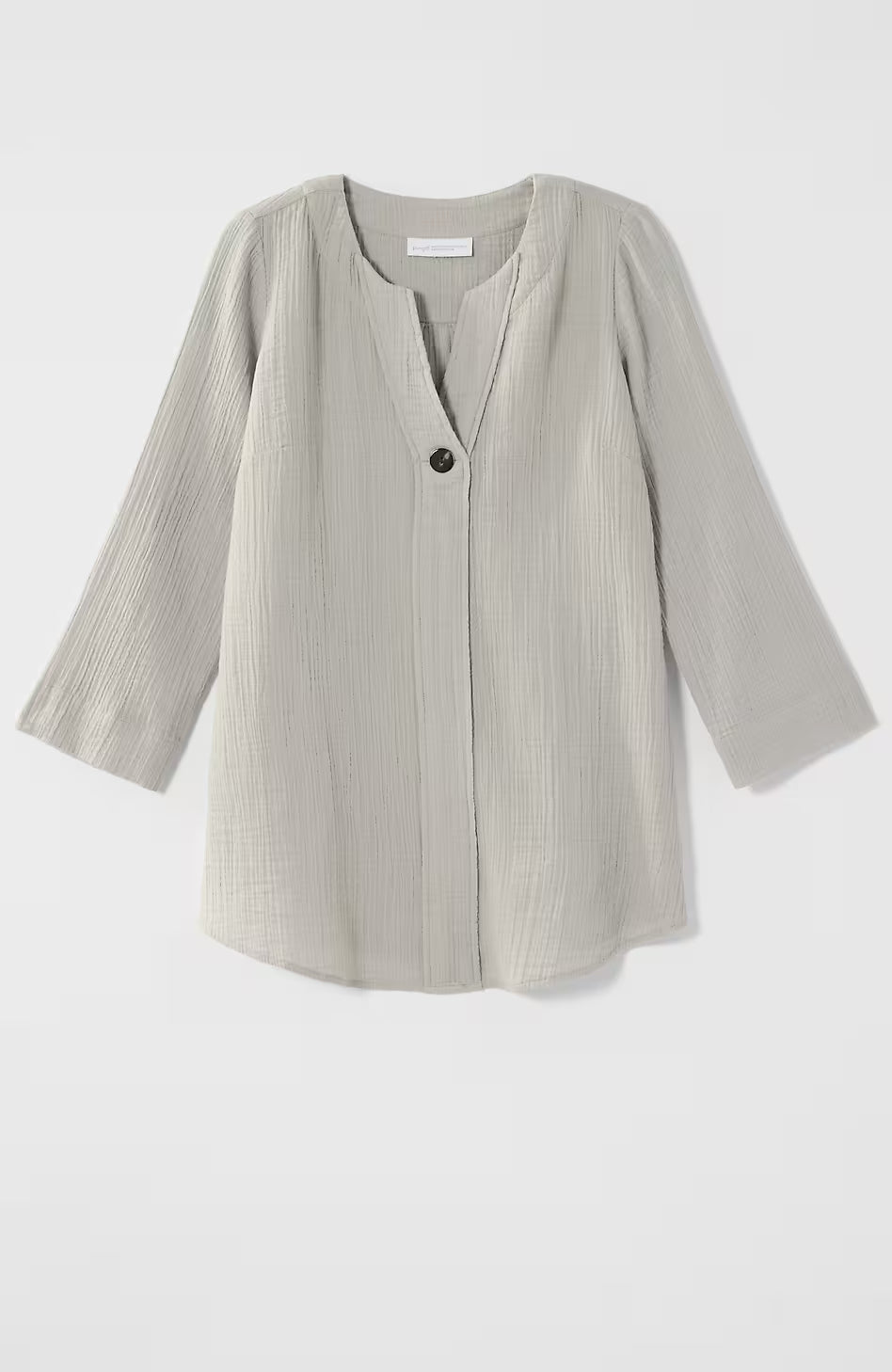 Pure Jill Cotton-Gauze One-Button Tunic