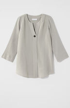 Pure Jill Cotton-Gauze One-Button Tunic