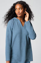 Pure Jill Cotton-Blend Textured Hoodie Tunic