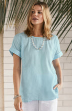 Pure Jill Linen Popover Top
