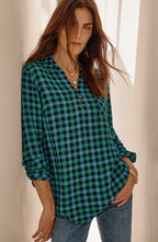Soft-Textured Plaid Popover