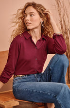 Button-Front Knit Shirt