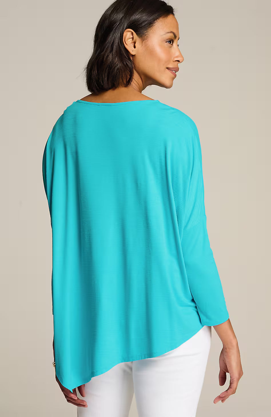 Wearever Slub-Knit Asymmetric Dipped-Hem Top