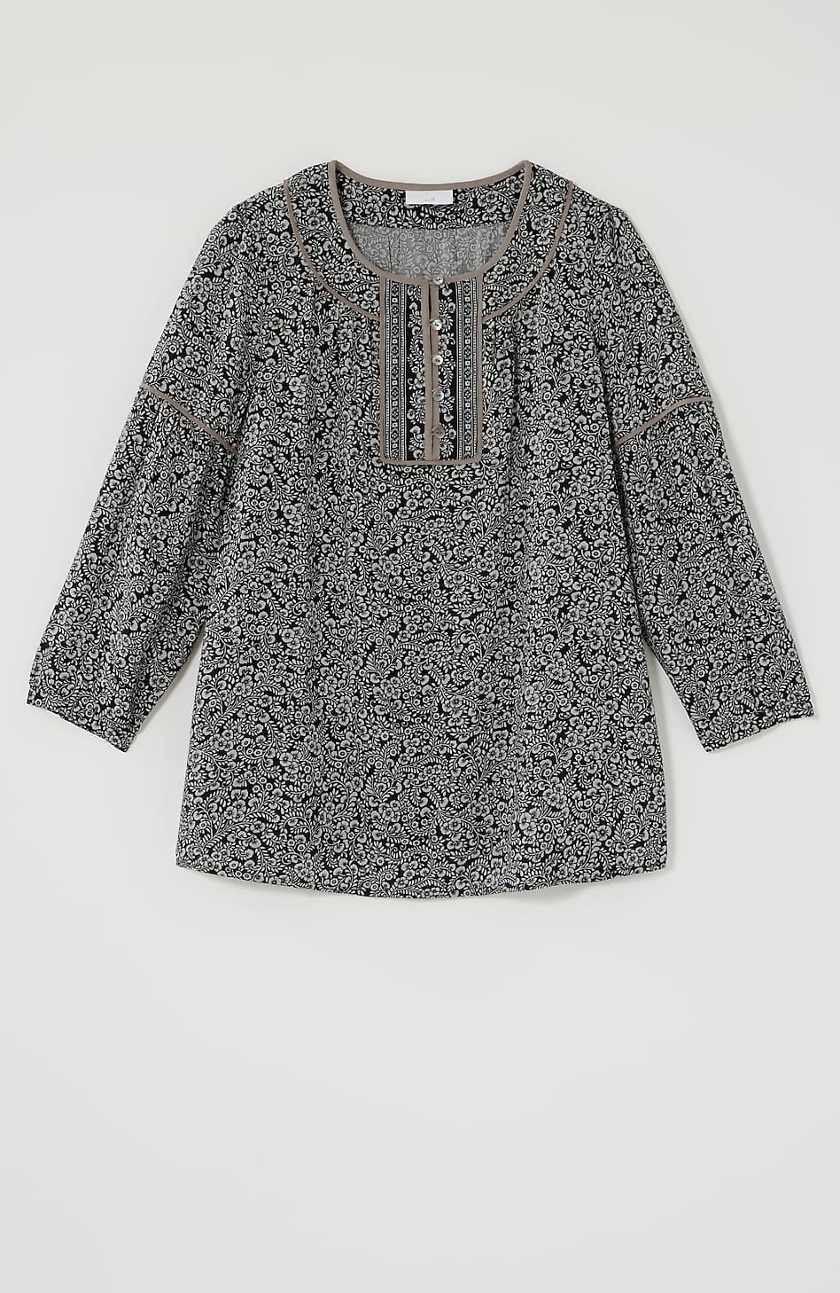 Pipe-Trimmed Printed Popover