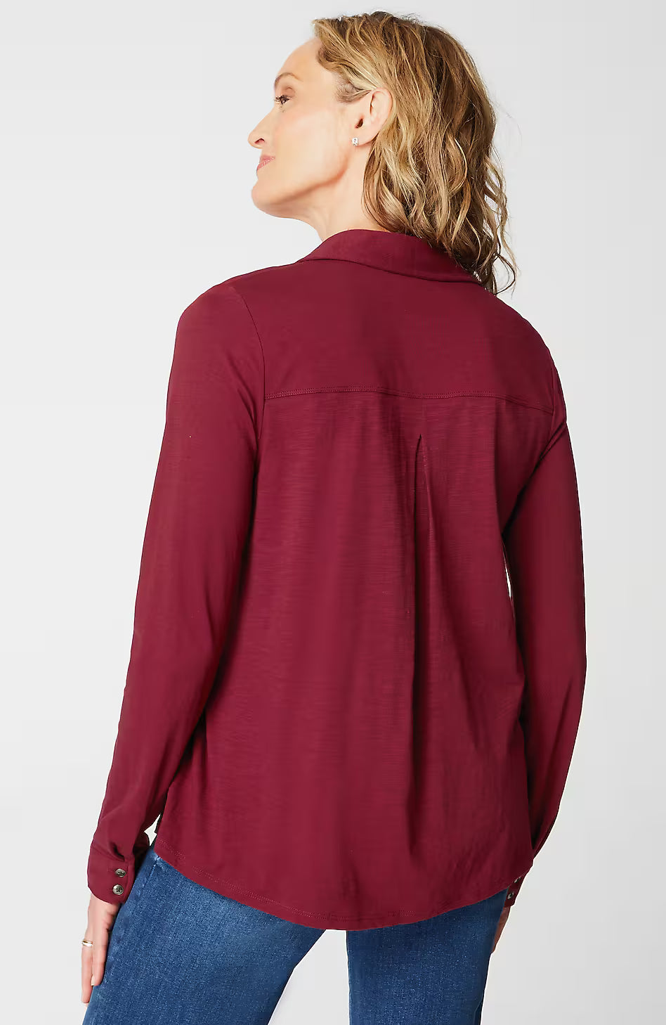 Button-Front Knit Shirt