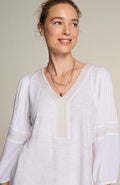 Pure Jill Mixed-Media Embroidered Tunic