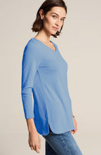 Pima 3/4-Sleeve V-Neck Tee