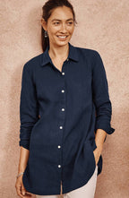 Cotton-Gauze Split-Hem Tunic