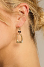 Metal Rectangular Earrings