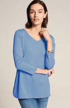 Pima 3/4-Sleeve V-Neck Tee