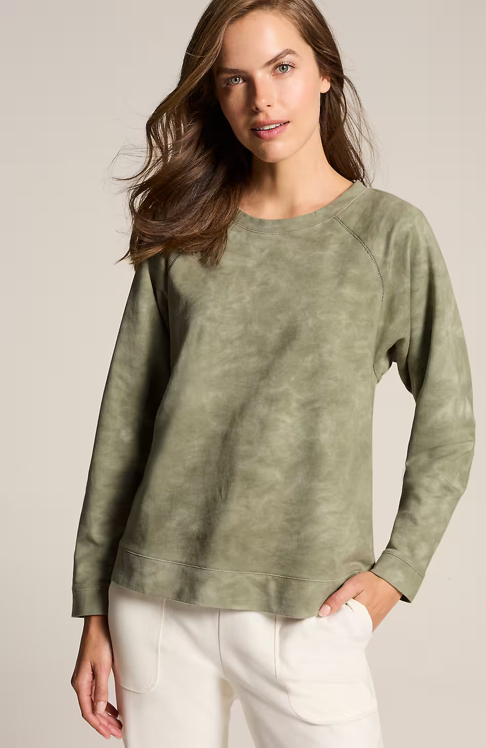 Fit French Terry Tie-Dyed Sweatshirt