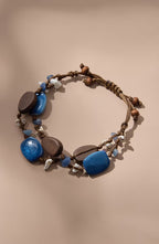 Layered Wood & Beads Bracelet