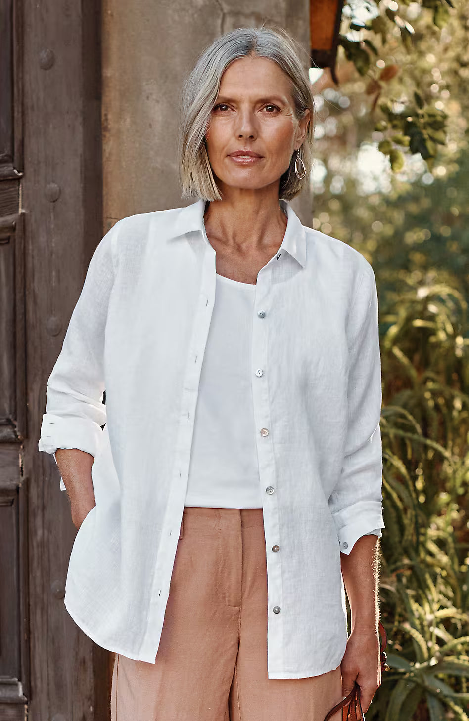 Everyday Linen Button-Front Shirt