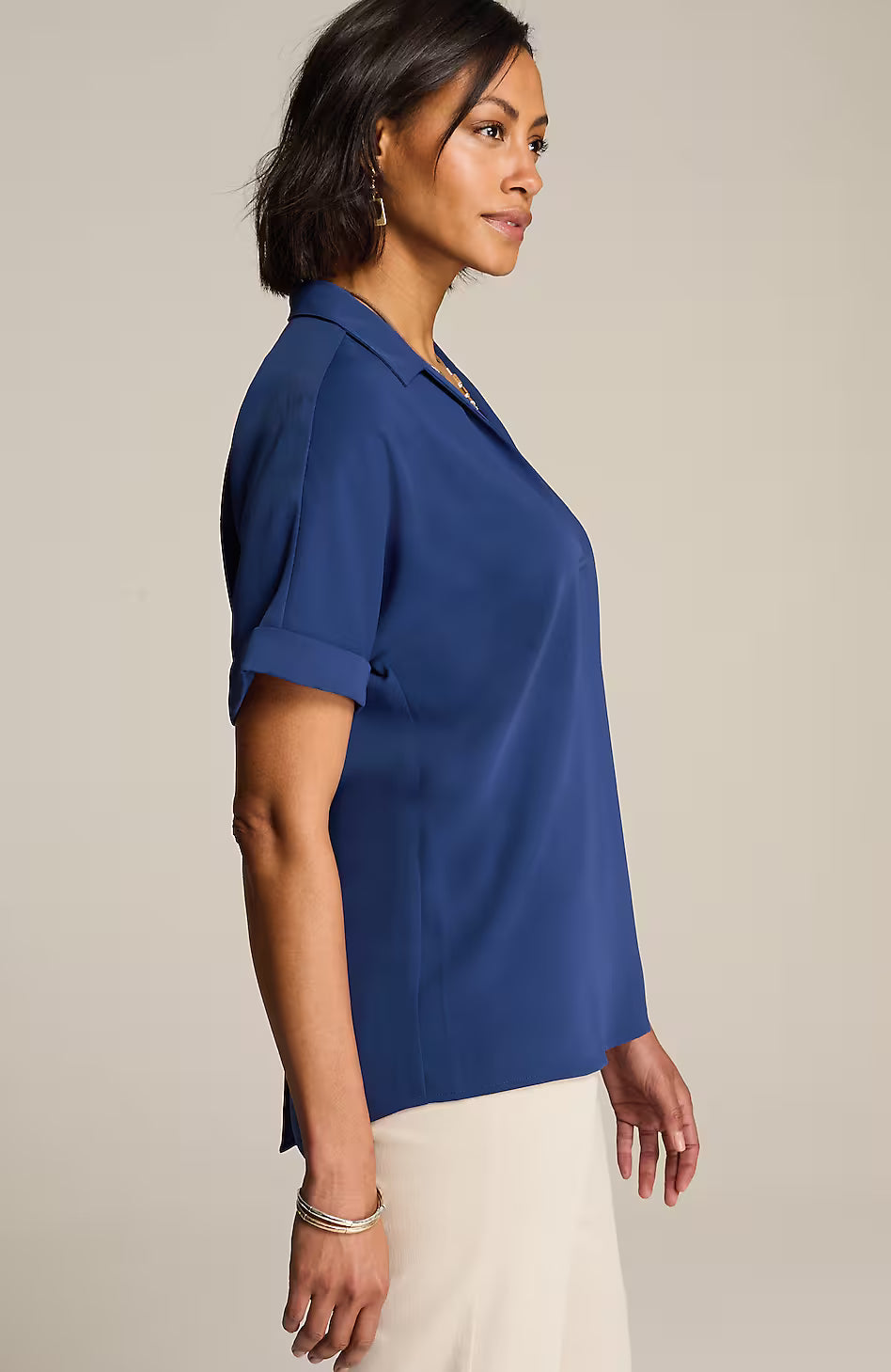 Wearever Easy-Care Button-Back Top