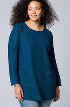 Textured Patch-Pocket Tunic
