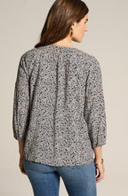 Pipe-Trimmed Printed Popover