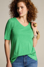 Pima-Slub Elbow-Sleeve Tee