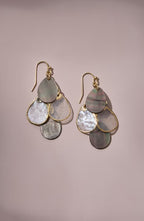Mixed-Shell Cascading Earrings