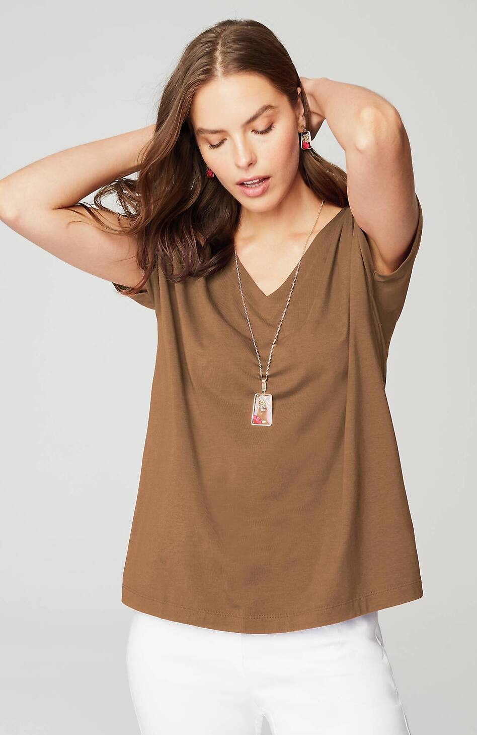 Luxe Supima® Pleat-Back Tee