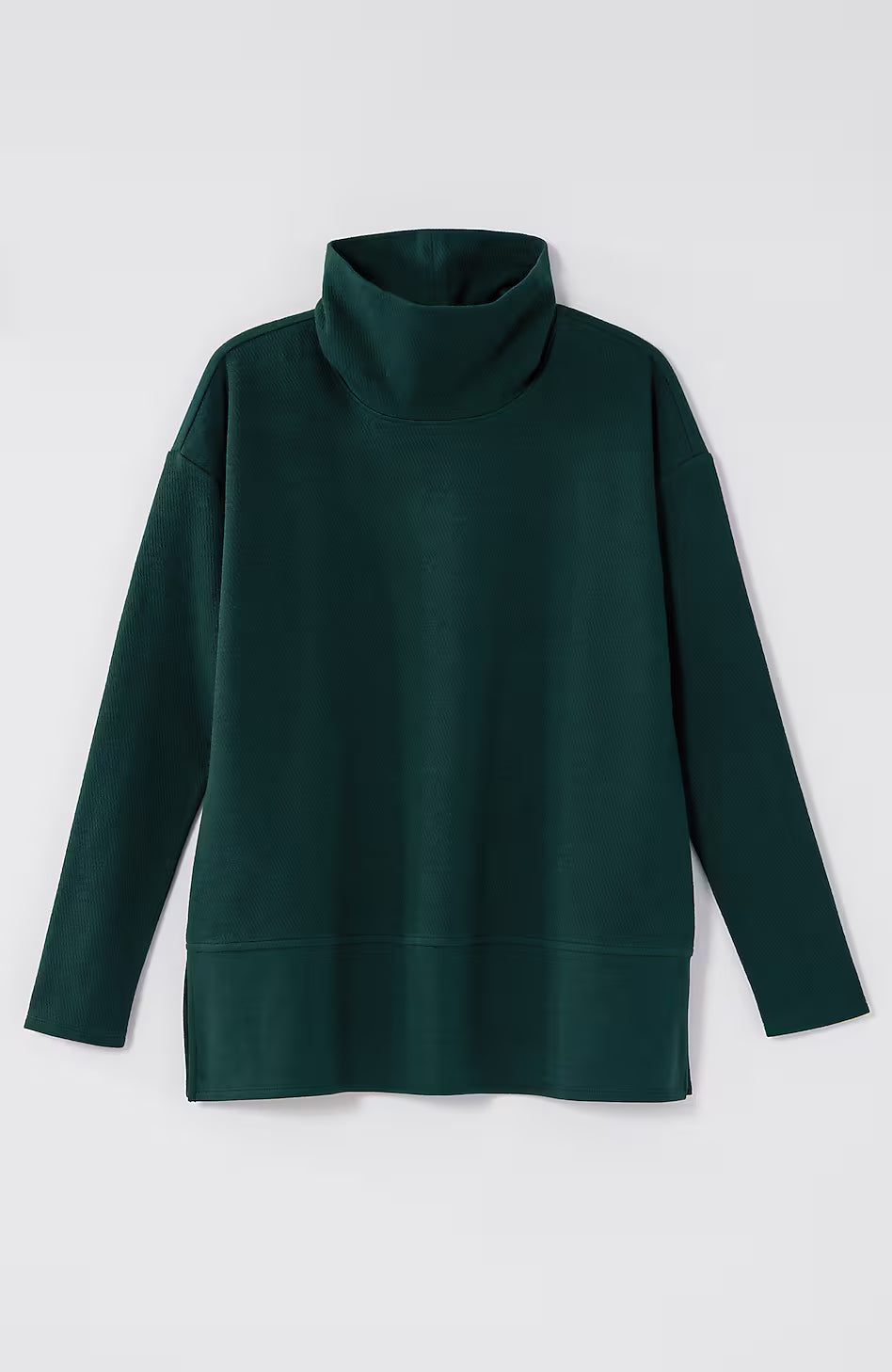 Pure Jill Diagonal Knit Mock-Neck Tunic