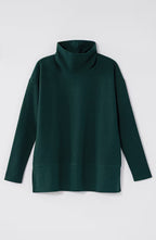 Pure Jill Diagonal Knit Mock-Neck Tunic