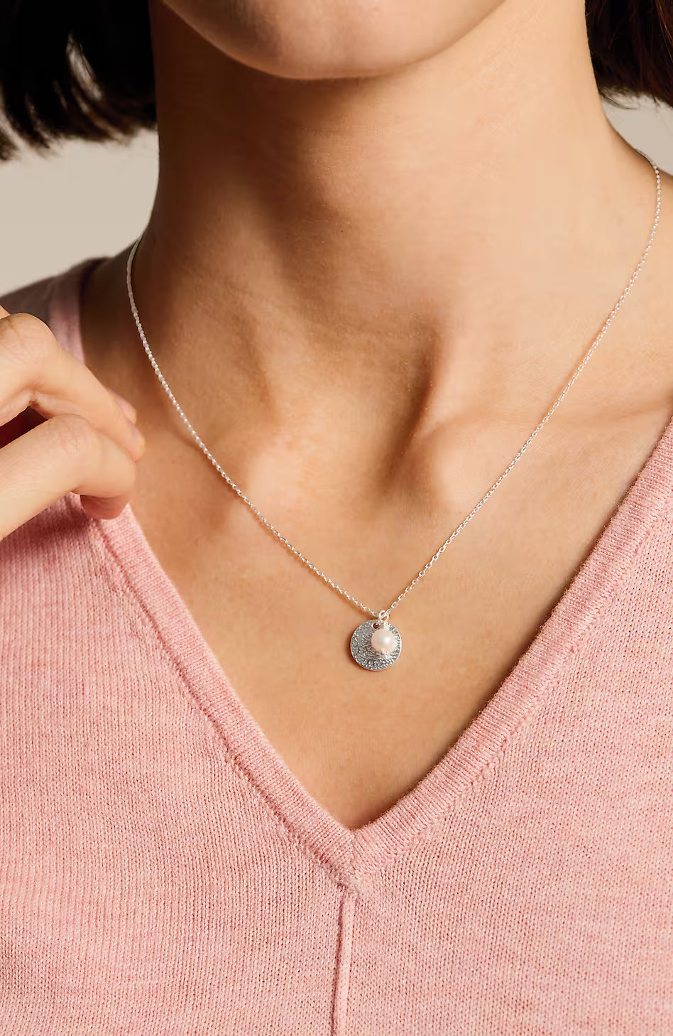 Sterling Silver & Pearl Necklace