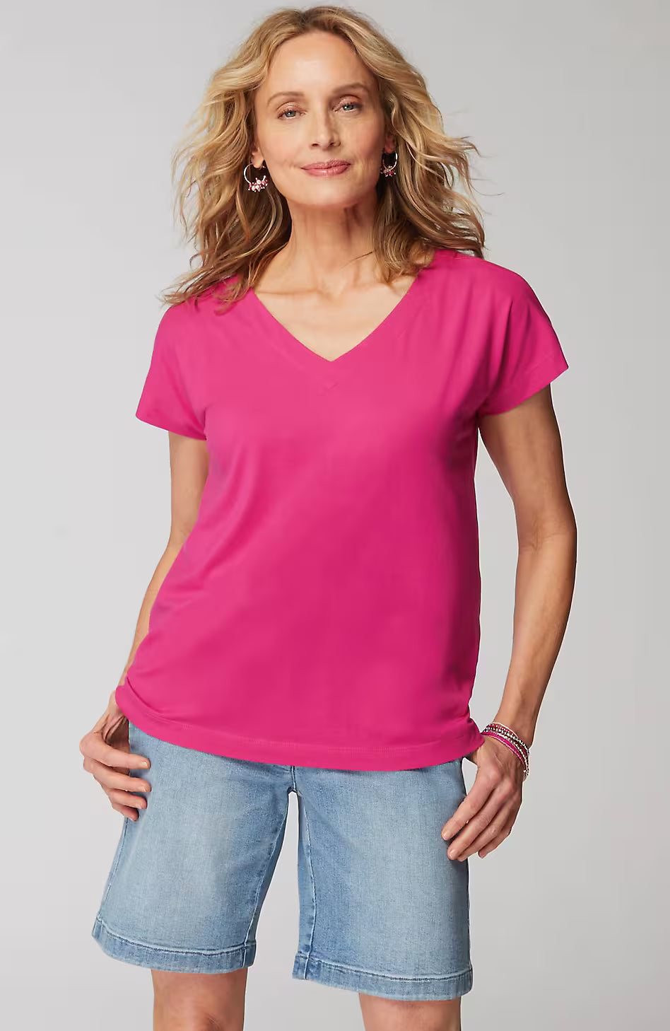 Luxe Supima® Pleat-Back Tee