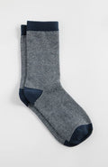 Contrast-Striped Crew Socks