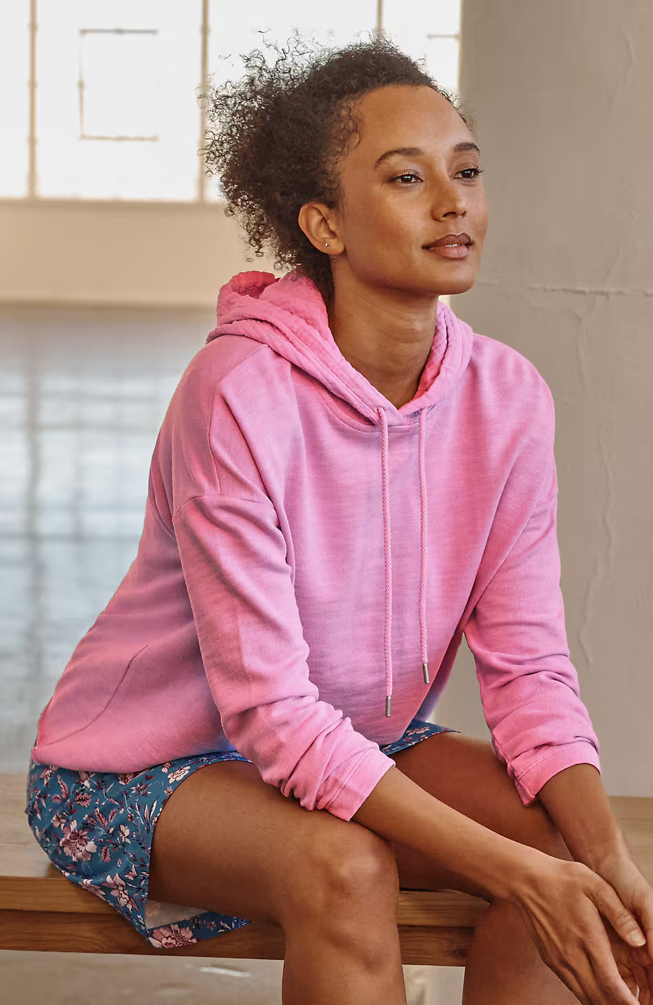 Fit Slub-Terry Garment-Dyed Hoodie