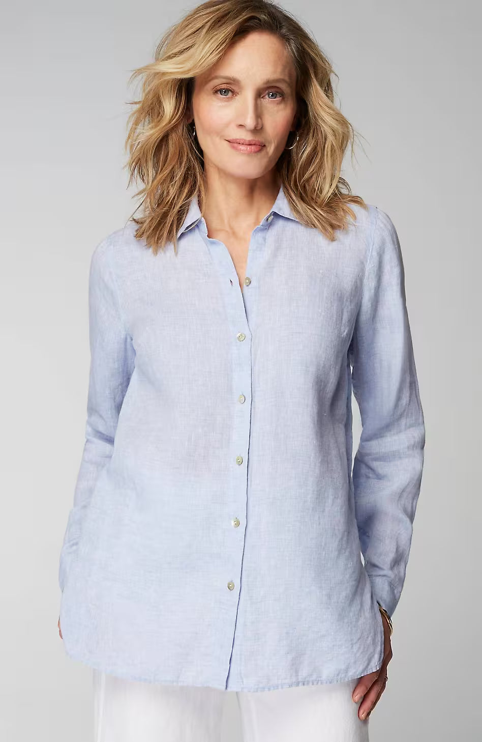 Everyday Linen Button-Front Shirt